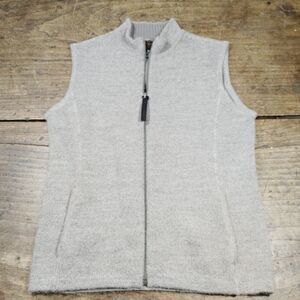 Red Maple SMALL Vest Alpaca Wool Blend Full Zip Pockets Gray VGC